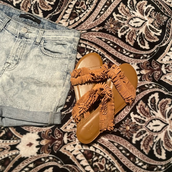 Joie Pippa Suede Fringe Sandals - Picture 3 of 7